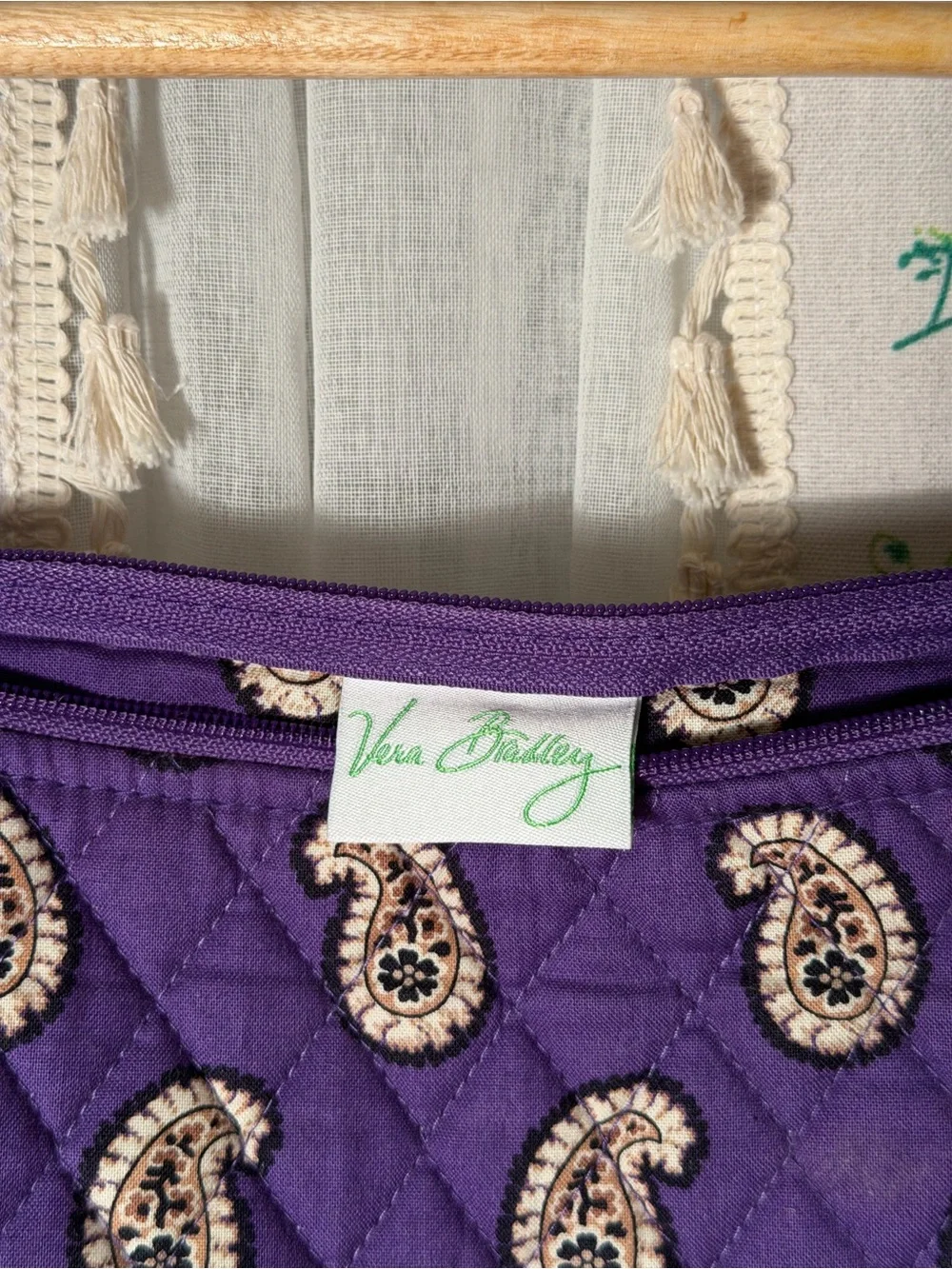 Vera Bradley Quilted Paisley Shoulder Bag - Purple